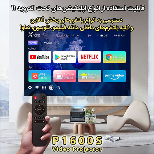 ویدئو پروژکتور اندروید قابل حمل, خرید ویدئو پروژکتور, قیمت ویدئو پروژکتور